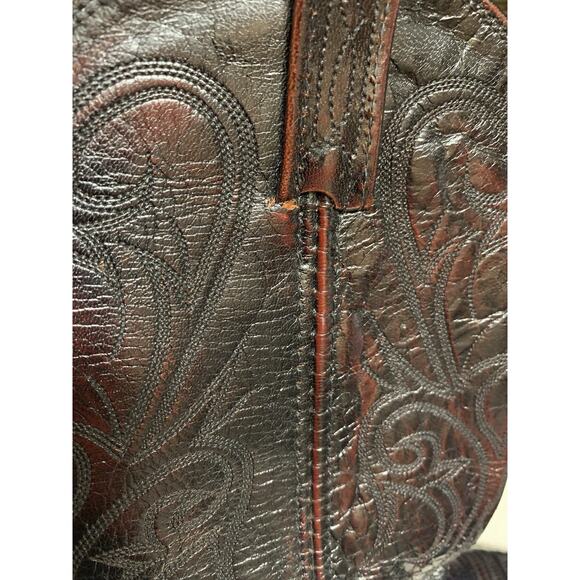 El Paso Dan Post Cowboy Boots Women’s Western Size 7 M Winston Lizard READ main image 5